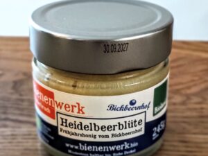 Bioland Heidelbeerblütenhonig 245 g Glas vom Bickbeernhof