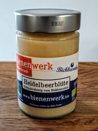 Heidelbeerblütenhonig im Glas 485g vom Bickbeernhof