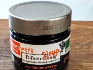 Bioland Rübensirup, Rübensaft 245g Glas aus der Manufaktur Reinhold, Wunstorf