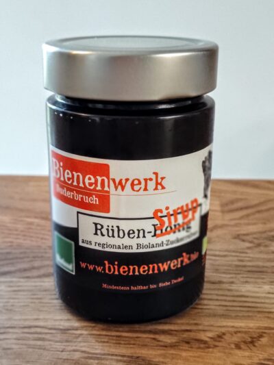 Bioland Rübensirup, Rübensaft 485g Glas aus der Manufaktur Reinhold, Wunstorf